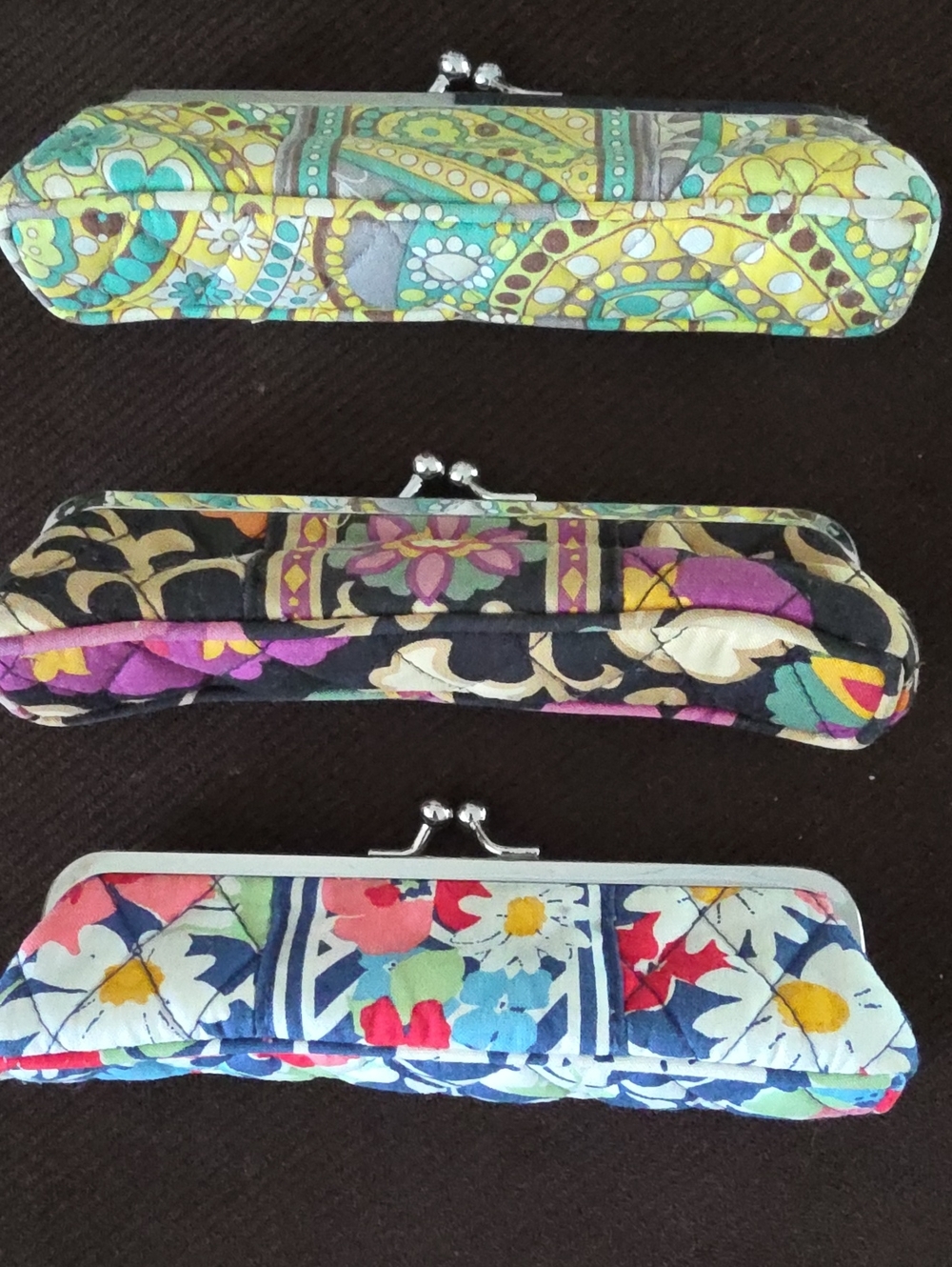 Vera Bradley Quilted Floral Kiss-Lock Glasses Case